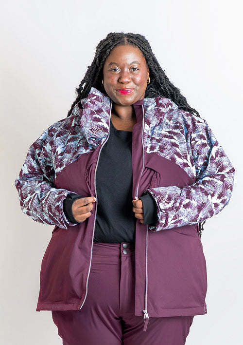 Anna Snow Jacket - Sliva/Plum