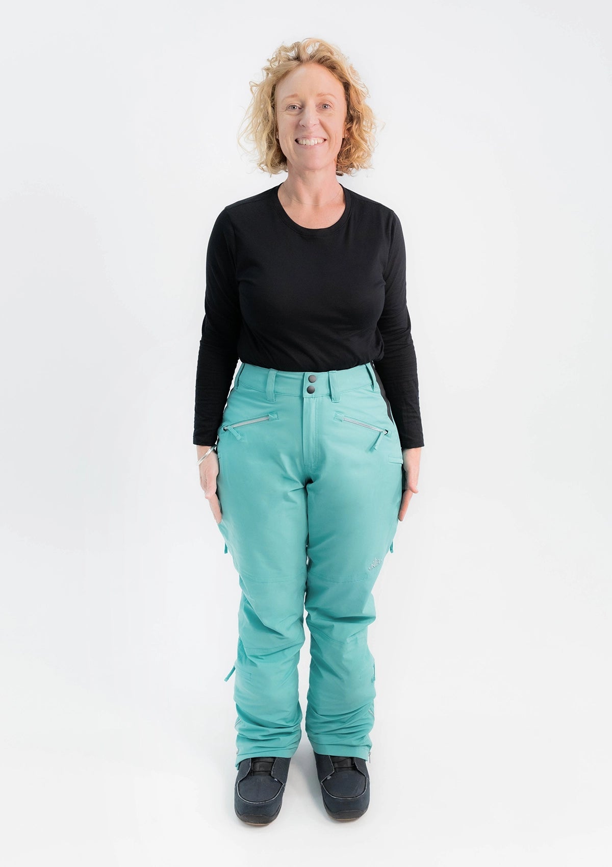 Aqua - Zali Snow Pant TALL - Nobody's Princess $Sarah is wearing size AU14/US10 #colour_aqua