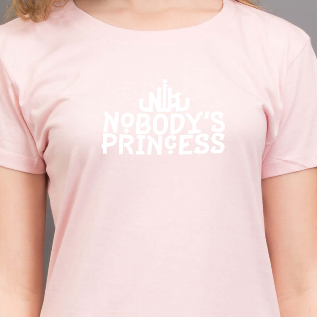 Basic Logo Tee - White Print - Nobody's Princess