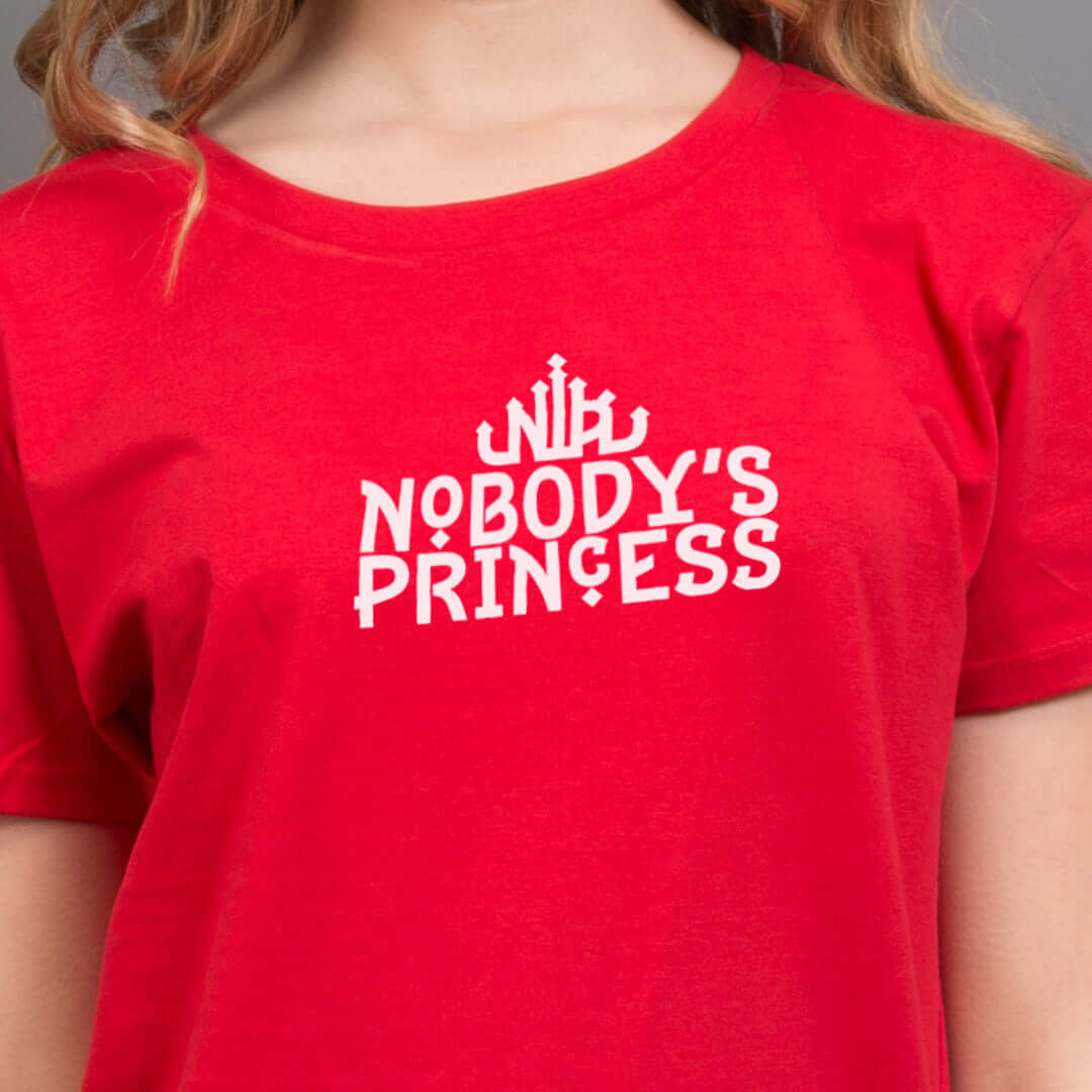 Basic Logo Tee - White Print - Nobody's Princess