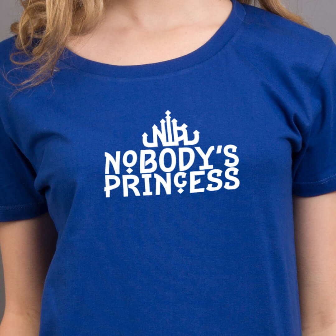 Basic Logo Tee - White Print - Nobody's Princess