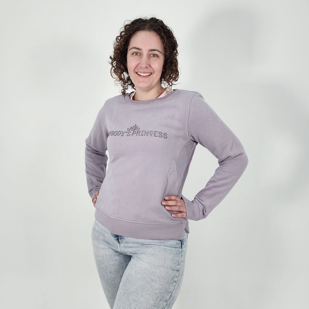 Crew Neck Jumper - Dusty Lilac - Nobody's Princess