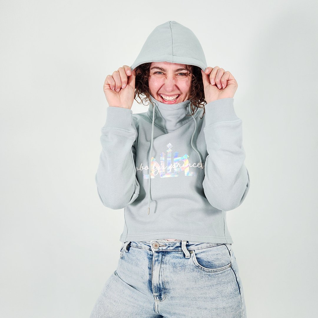 Crop Hoodie - Mist - Nobody's Princess