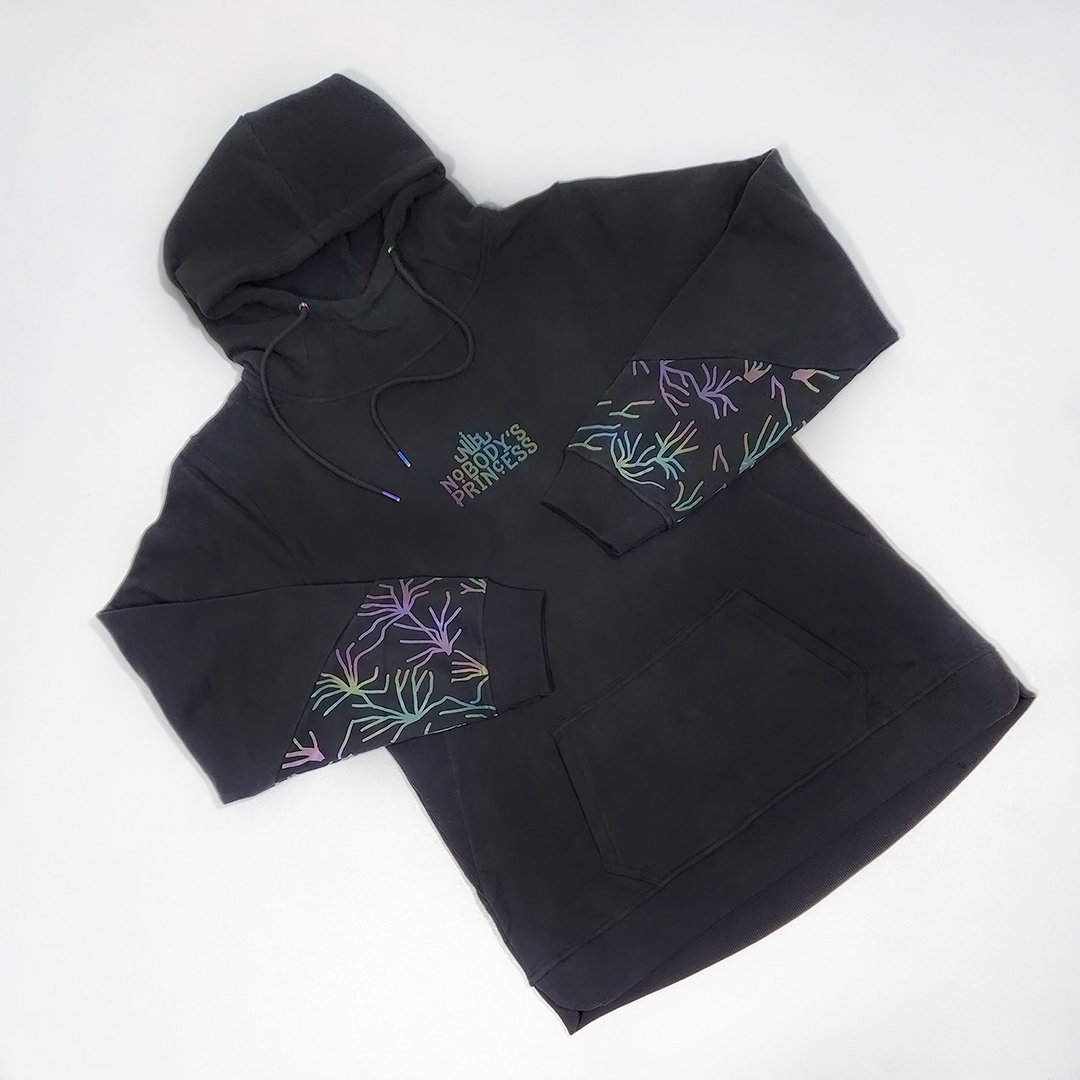 Fleece Hoodie - Black - Nobody's Princess