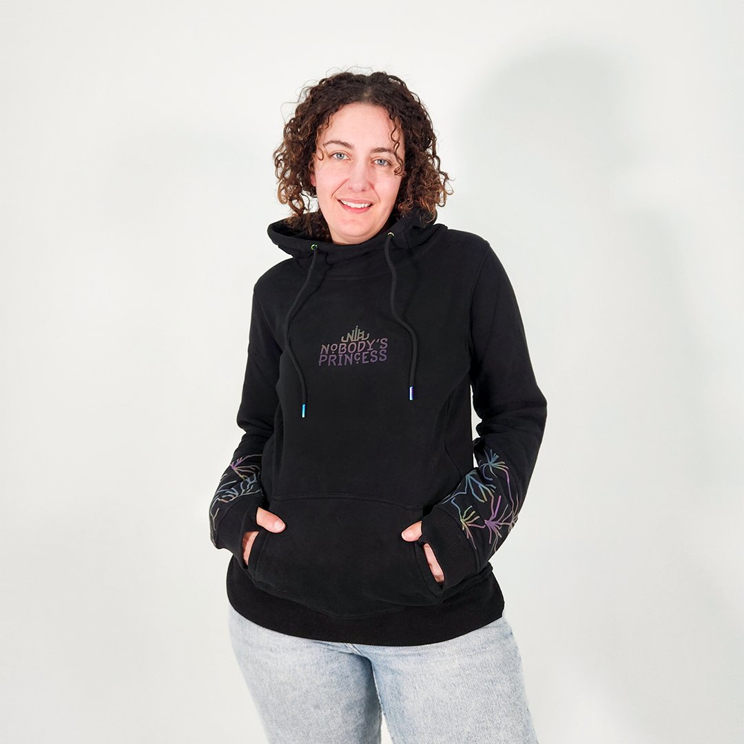 Fleece Hoodie - Black - Nobody's Princess