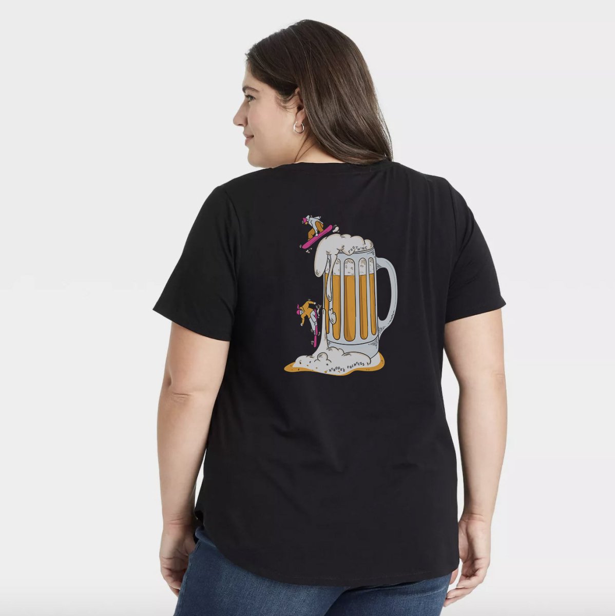 Hold My Beer Skier Tee - Black - Nobody's Princess