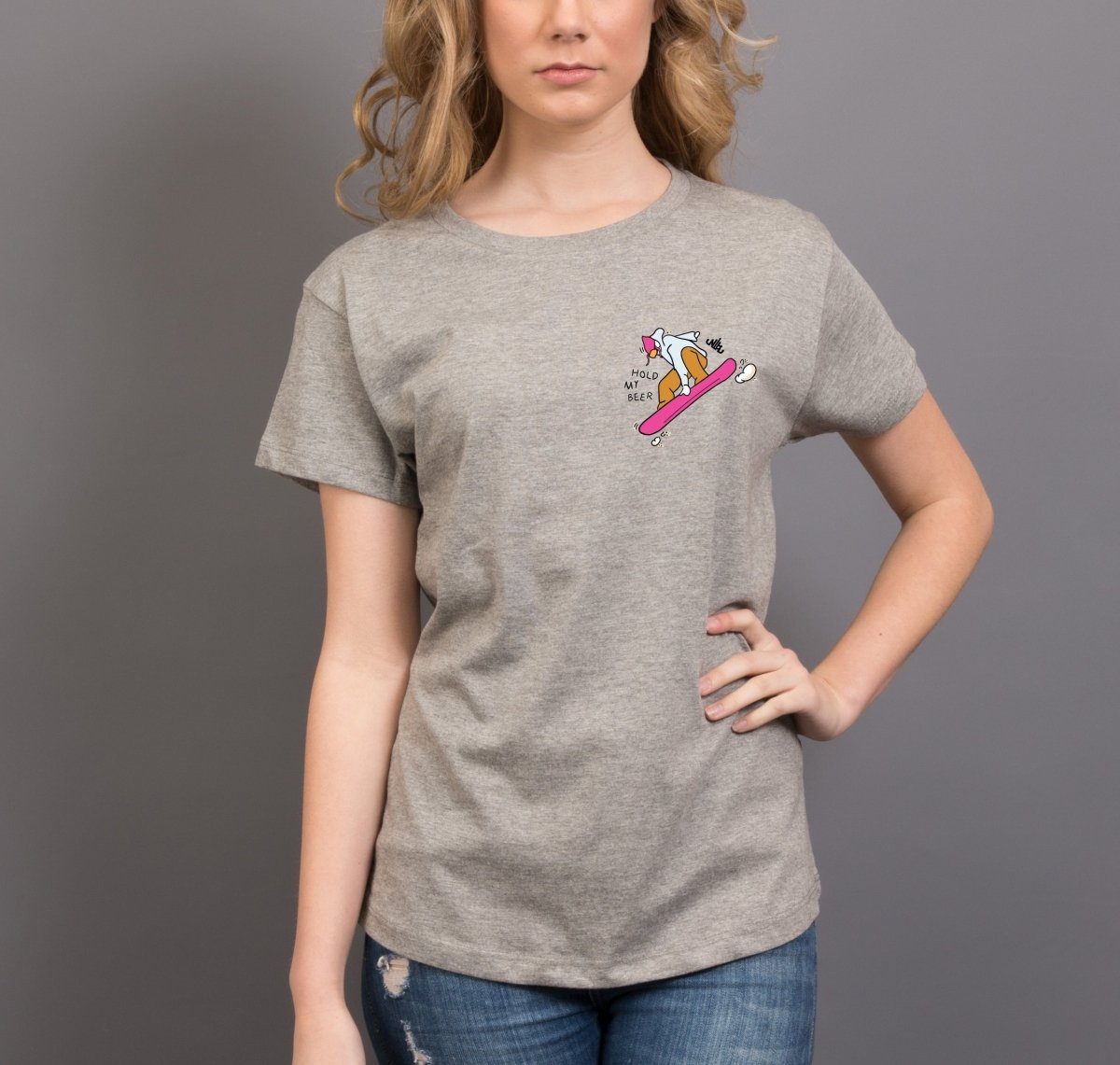 Hold My Beer Snowboarder Tee - Nobody's Princess