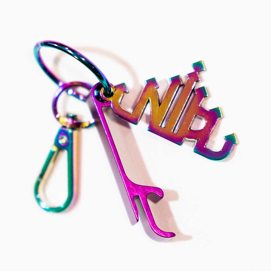 Iridescent Keyring with Bottle Opener - Nobody's Princess