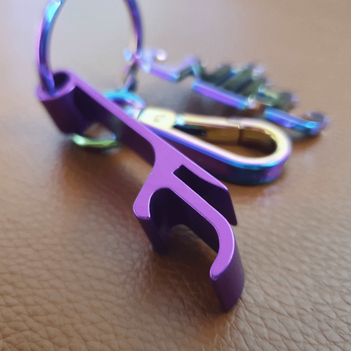 Iridescent Keyring with Bottle Opener - Nobody's Princess