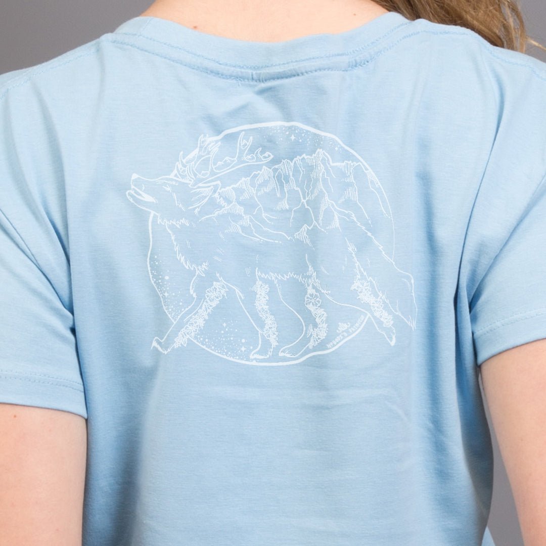 Whimsical Wolf T-Shirt - White Print - Nobody's Princess