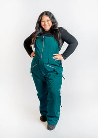 Moss - Zali Snow Bib SHORT - Nobody's Princess $Brigetta is wearing size AU16/US12 #colour_moss