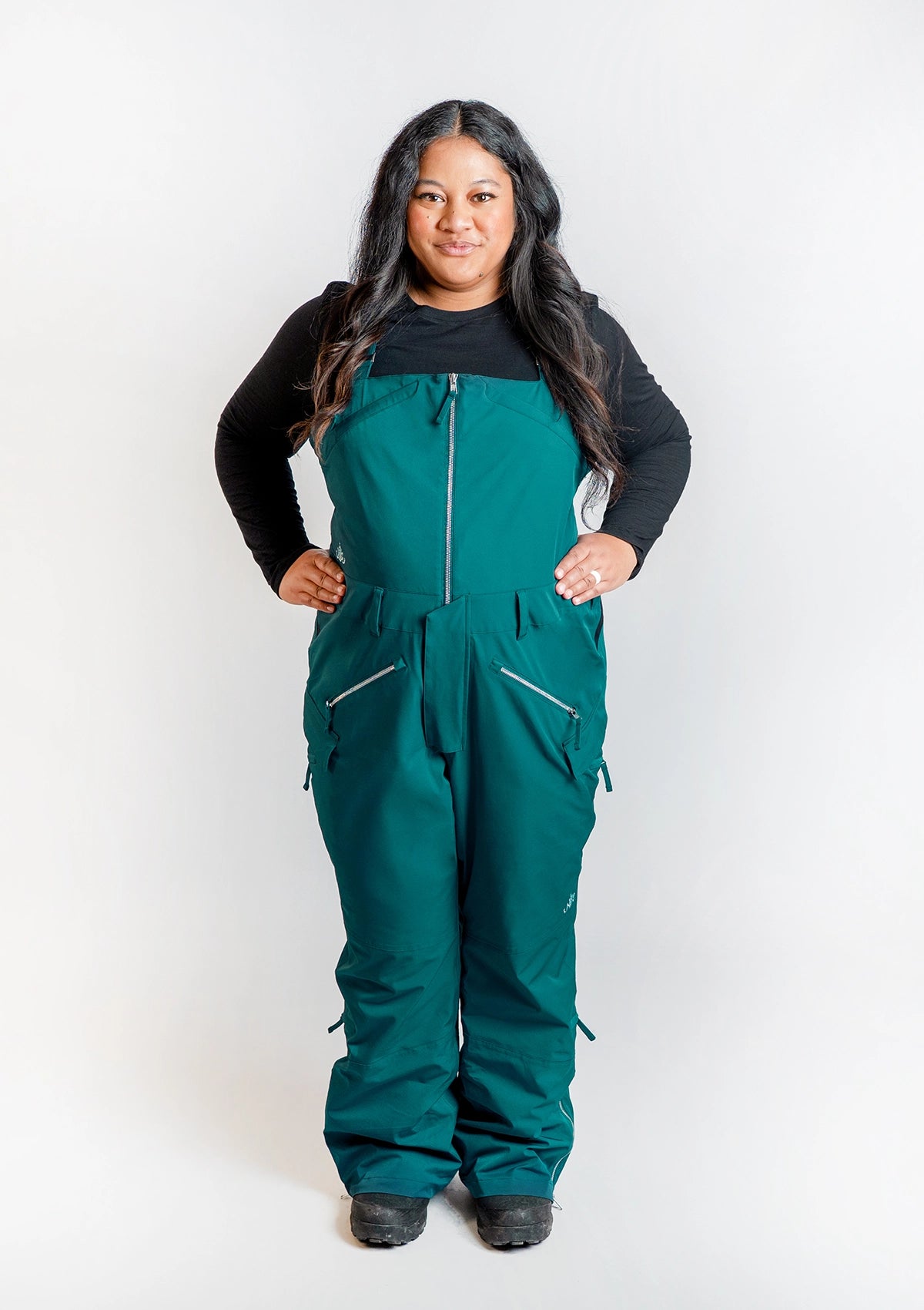 Moss - Zali Snow Bib SHORT - Nobody's Princess $Brigetta is wearing size AU16/US12 #colour_moss