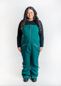 Moss - Zali Snow Bib SHORT - Nobody's Princess  $Brigetta is wearing size AU16/US12 #colour_moss