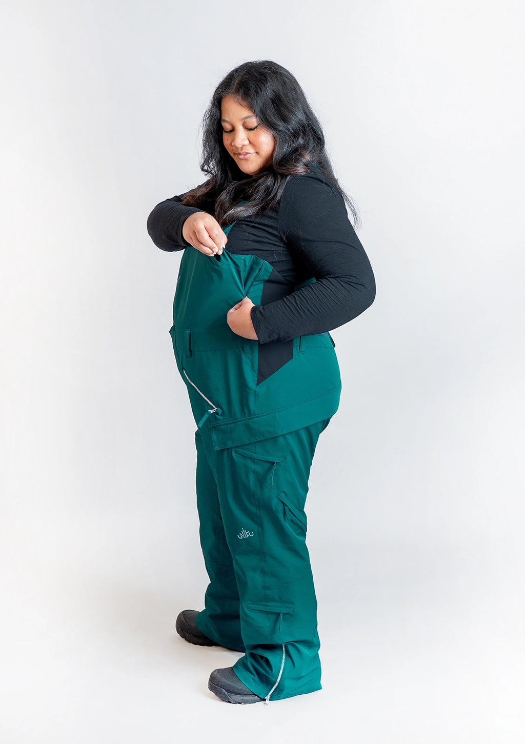 Moss - Zali Snow Bib SHORT - Nobody's Princess #colour_moss