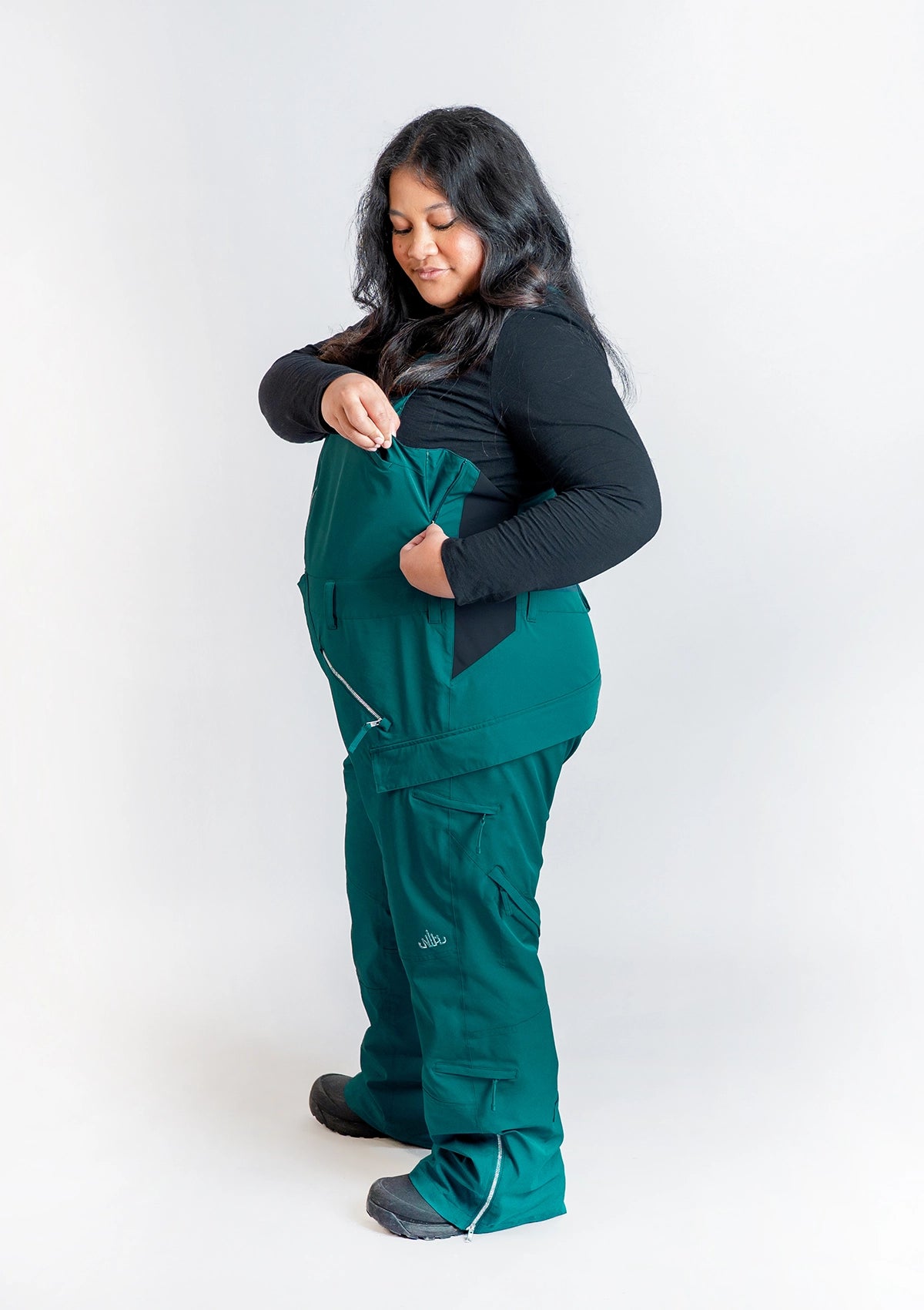 Moss - Zali Snow Bib SHORT - Nobody's Princess #colour_moss