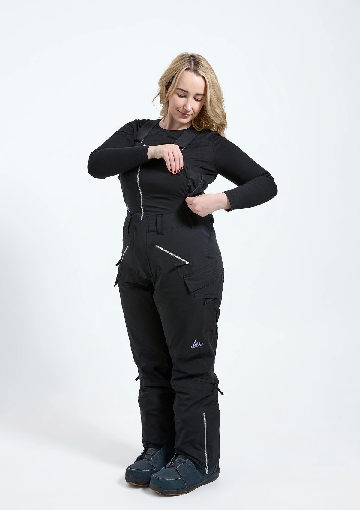 Black - Zali Snow Bib SHORT - Nobody's Princess #colour_black