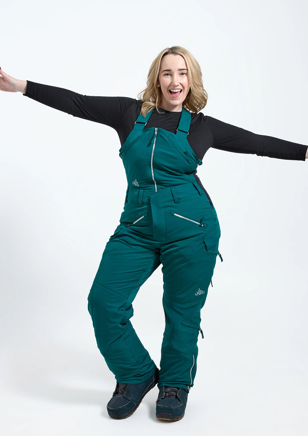 Moss - Zali Snow Bib SHORT - Nobody's Princess #colour_moss