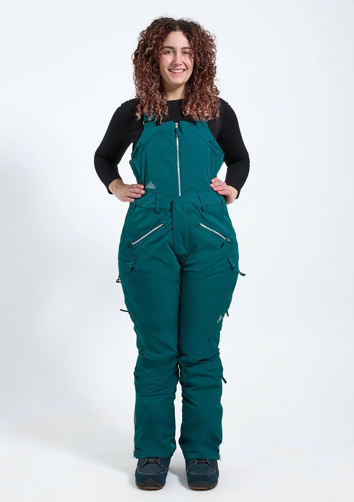 Moss - Zali Snow Bib TALL - Nobody's Princess $Maria is wearing size AU14/US10 #colour_moss