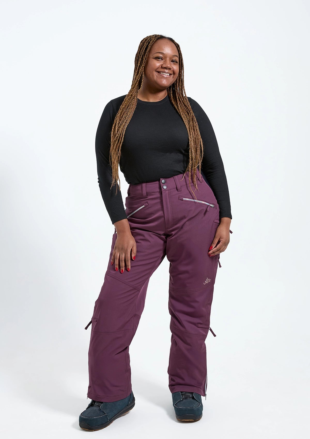 Plum - Zali Snow Pant REGULAR - Nobody's Princess $Luci is wearing size AU14/US10 #colour_plum