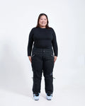 Black - Beatrice Snow Pant SHORT - Nobody's Princess $Beatrice is wearing size AU16/US12 #colour_black 