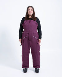 Plum - Mila Snow Bib REGULAR - Nobody's Princess $Ely is wearing size AU18/US1X #colour_plum