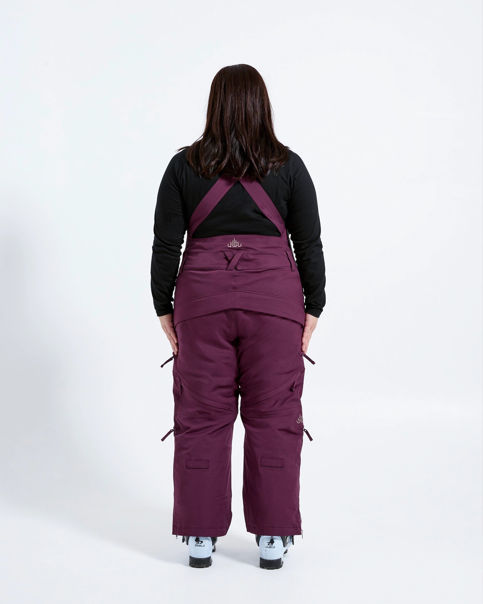 Plum - Mila Snow Bib SHORT - Nobody's Princess #colour_plum