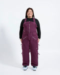 Plum - Mila Snow Bib SHORT - Nobody's Princess $Beatrice is wearing size AU16/US12 #colour_plum