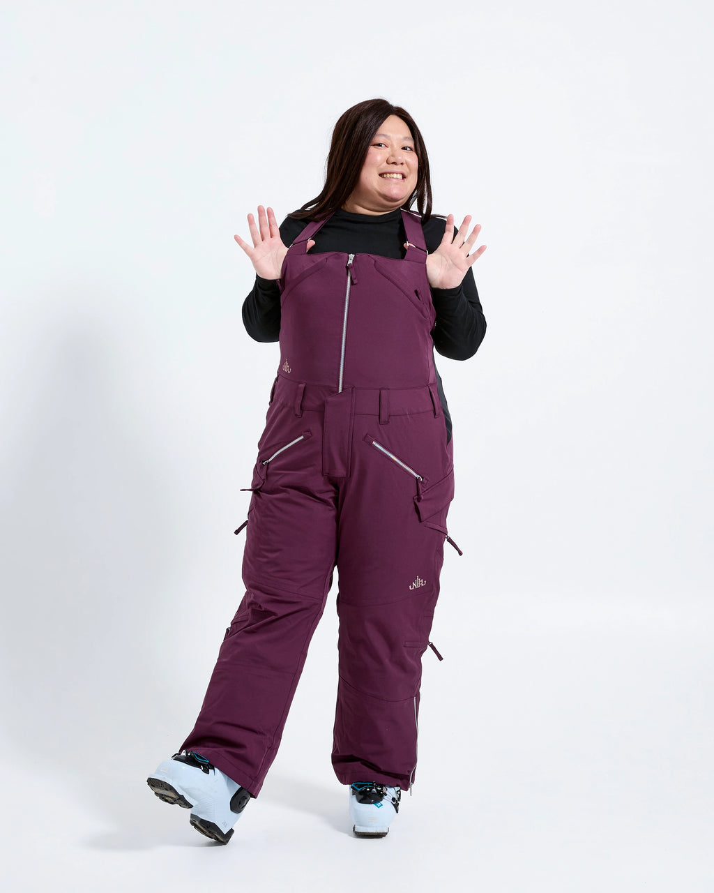 Plum - Mila Snow Bib SHORT - Nobody's Princess #colour_plum