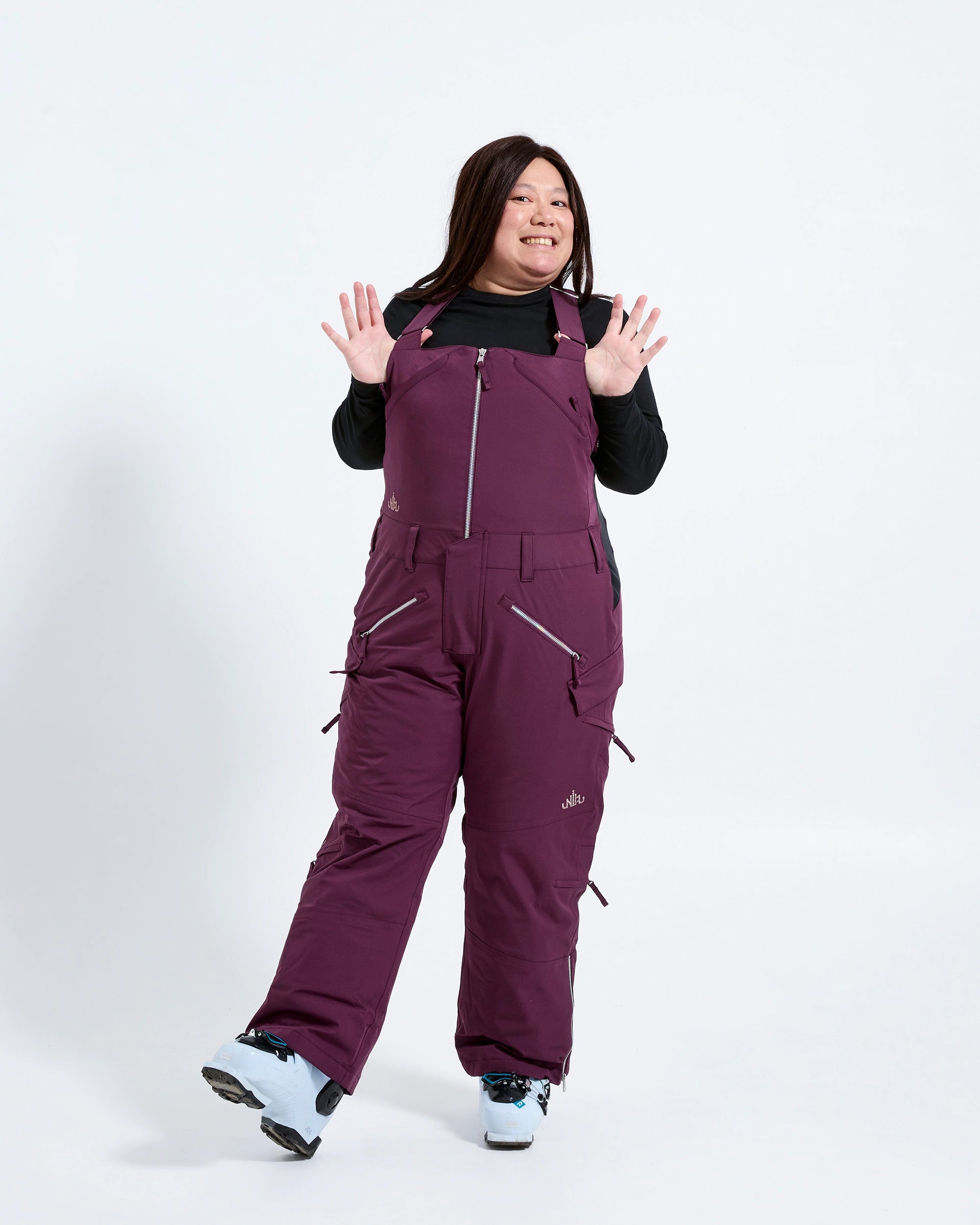 Plum - Mila Snow Bib SHORT - Nobody's Princess #colour_plum