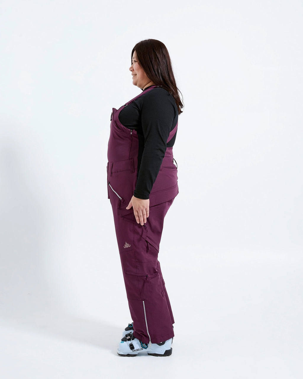 Plum - Mila Snow Bib SHORT - Nobody's Princess #colour_plum