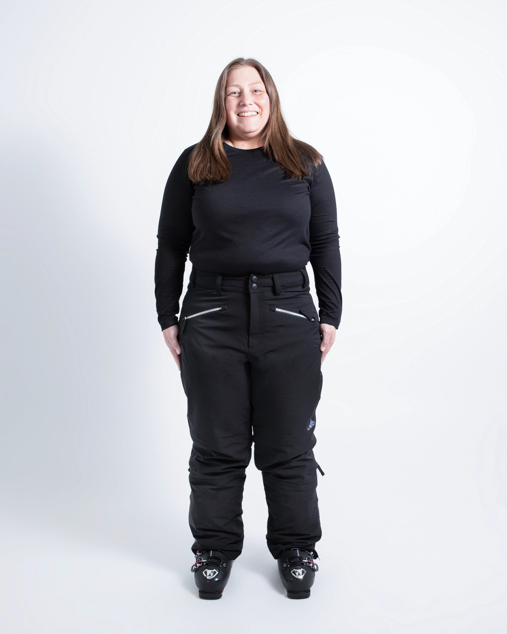 Black - Mila Snow Pant REGULAR - Nobody's Princess $Janine is wearing size AU14/US10 #colour_black