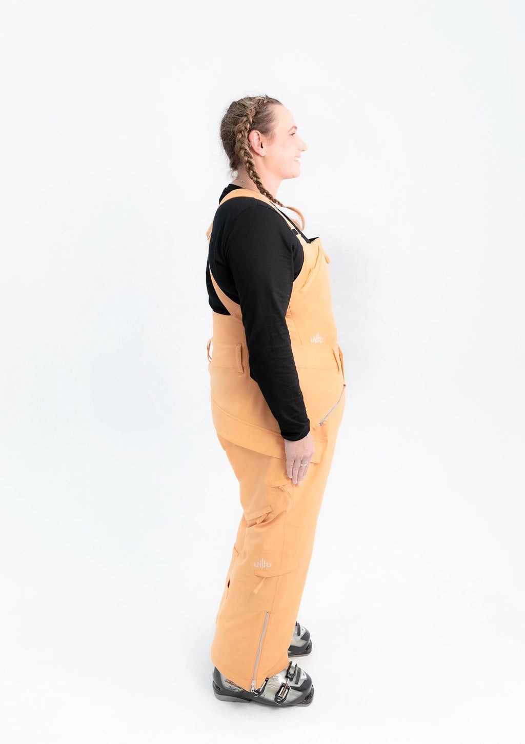 Apricot - Mila Snow Bib SHORT - Nobody's Princess #colour_apricot