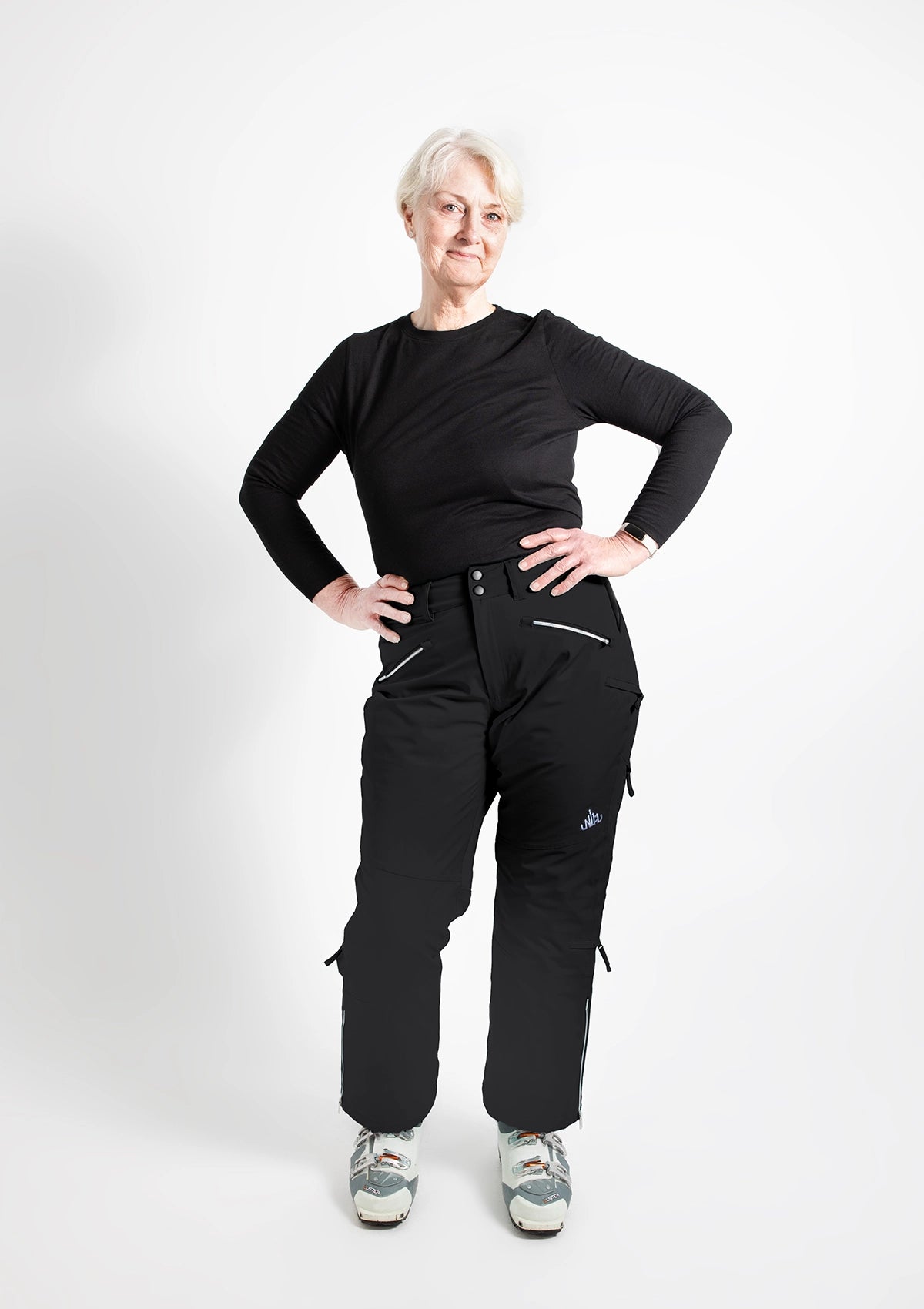 Black - Mila Snow Pant REGULAR - Nobody's Princess $Jolie is wearing size AU12/US8 #colour_black