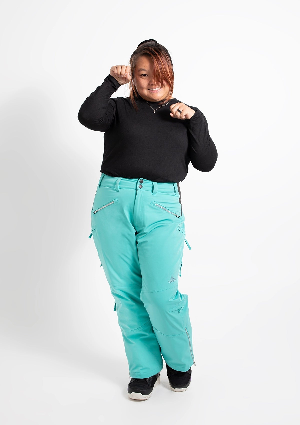 Aqua - Mila Snow Pant REGULAR - Nobody's Princess $Katie is wearing size AU12/US8 #colour_aqua