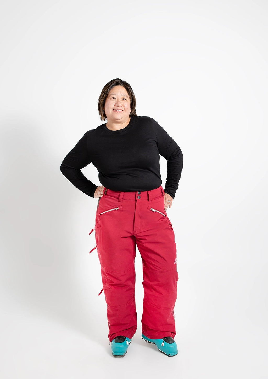 Raspberry - Mila Snow Pant SHORT - Nobody's Princess $Sam is wearing size AU12/US8 #colour_raspberry