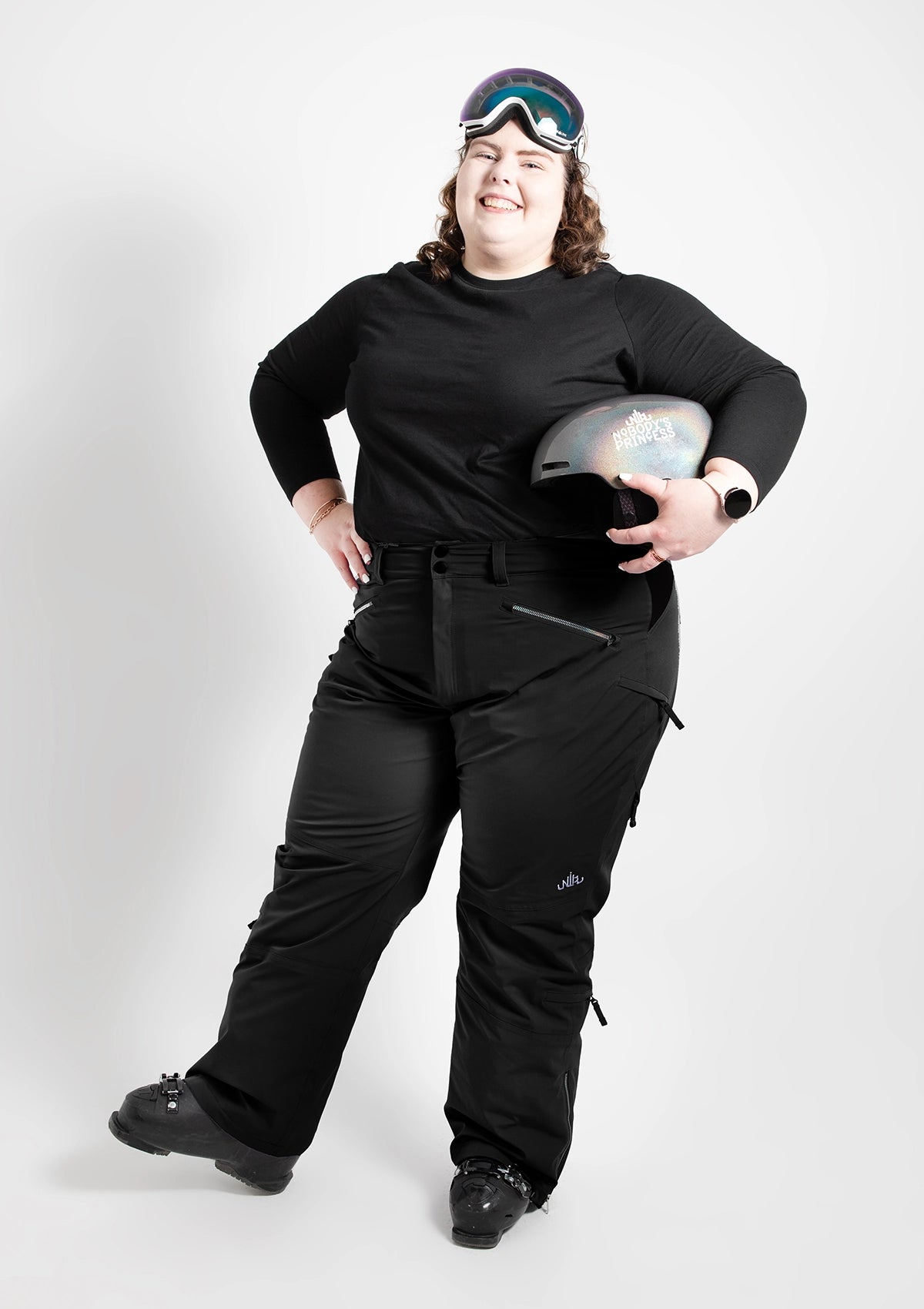 Black - Mila Snow Pant TALL - Nobody's Princess $Jess is wearing size AU24/US20 #colour_black