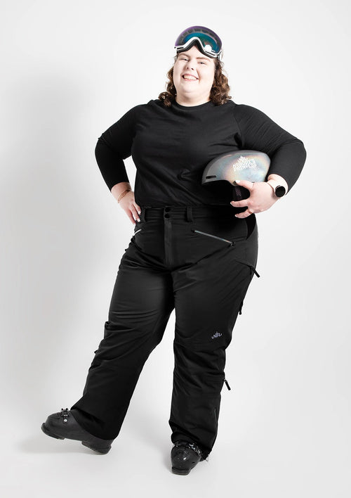 Black - Mila Snow Pant TALL - Nobody's Princess $Jess is wearing size AU24/US20 #colour_black