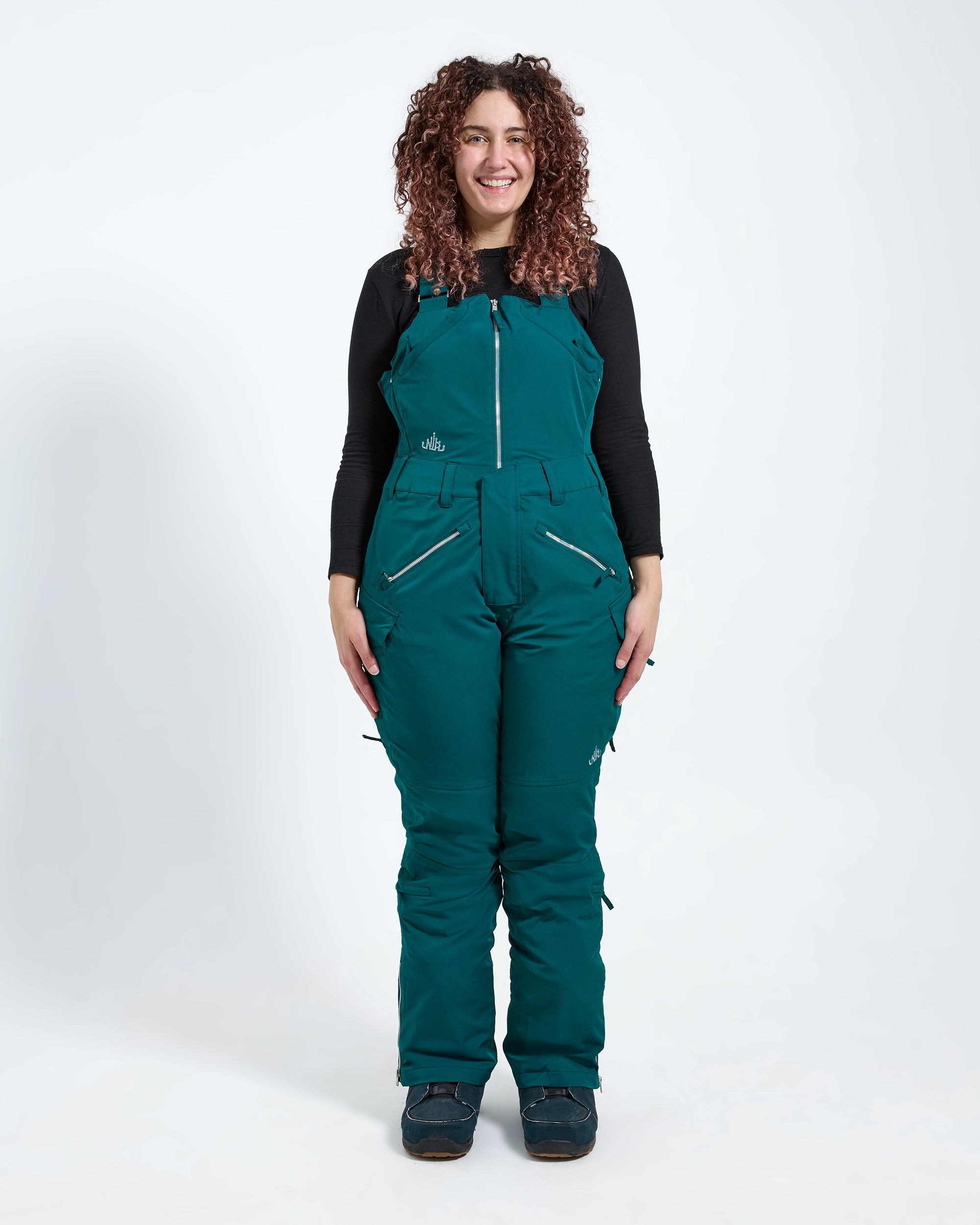 Moss - Zali Snow Bib TALL - Nobody's Princess $Maria is wearing size AU14/US10 #colour_moss