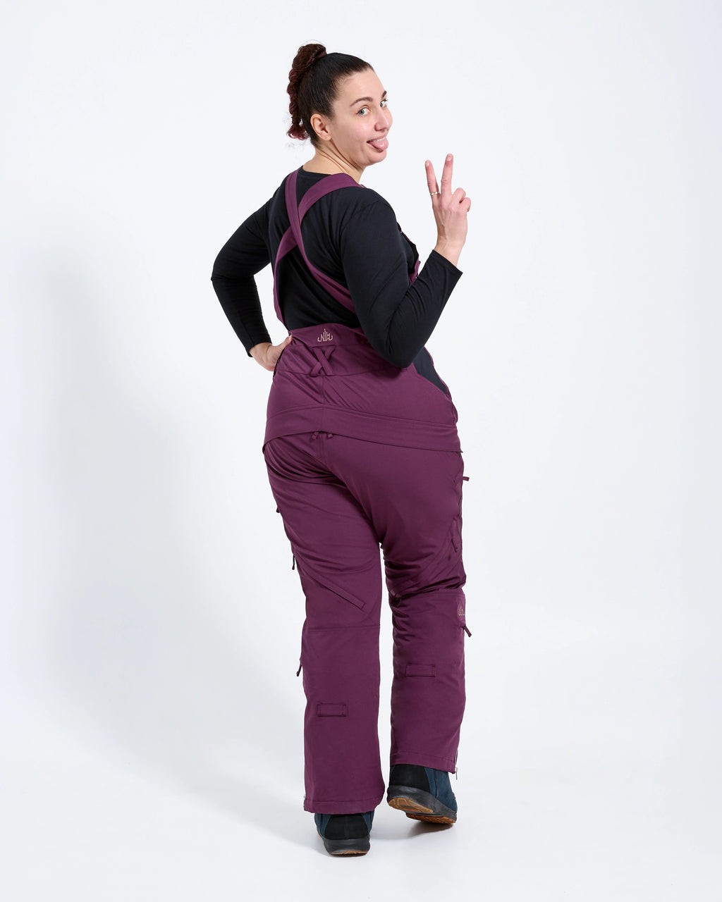 Plum - Zali Snow Bib REGULAR - Nobody's Princess #colour_plum