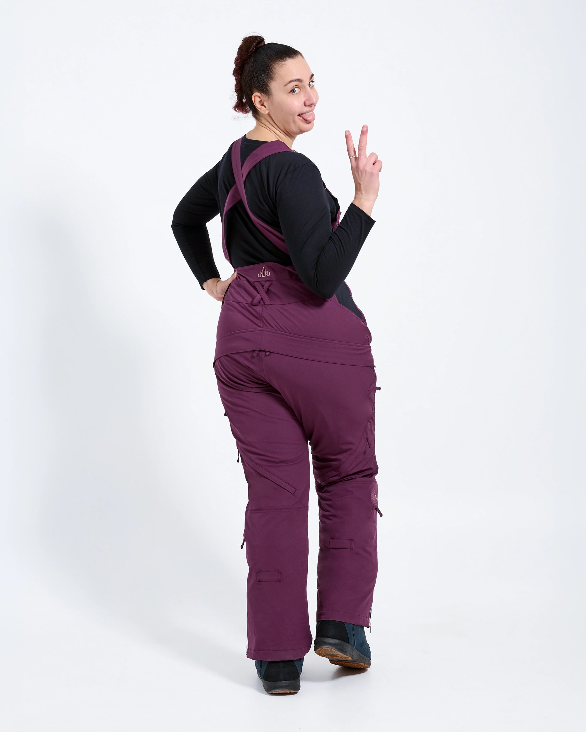 Plum - Zali Snow Bib REGULAR - Nobody's Princess #colour_plum