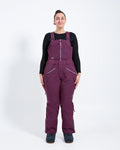 Plum - Zali Snow Bib REGULAR - Nobody's Princess $Maria is wearing size AU14/US10 #colour_plum