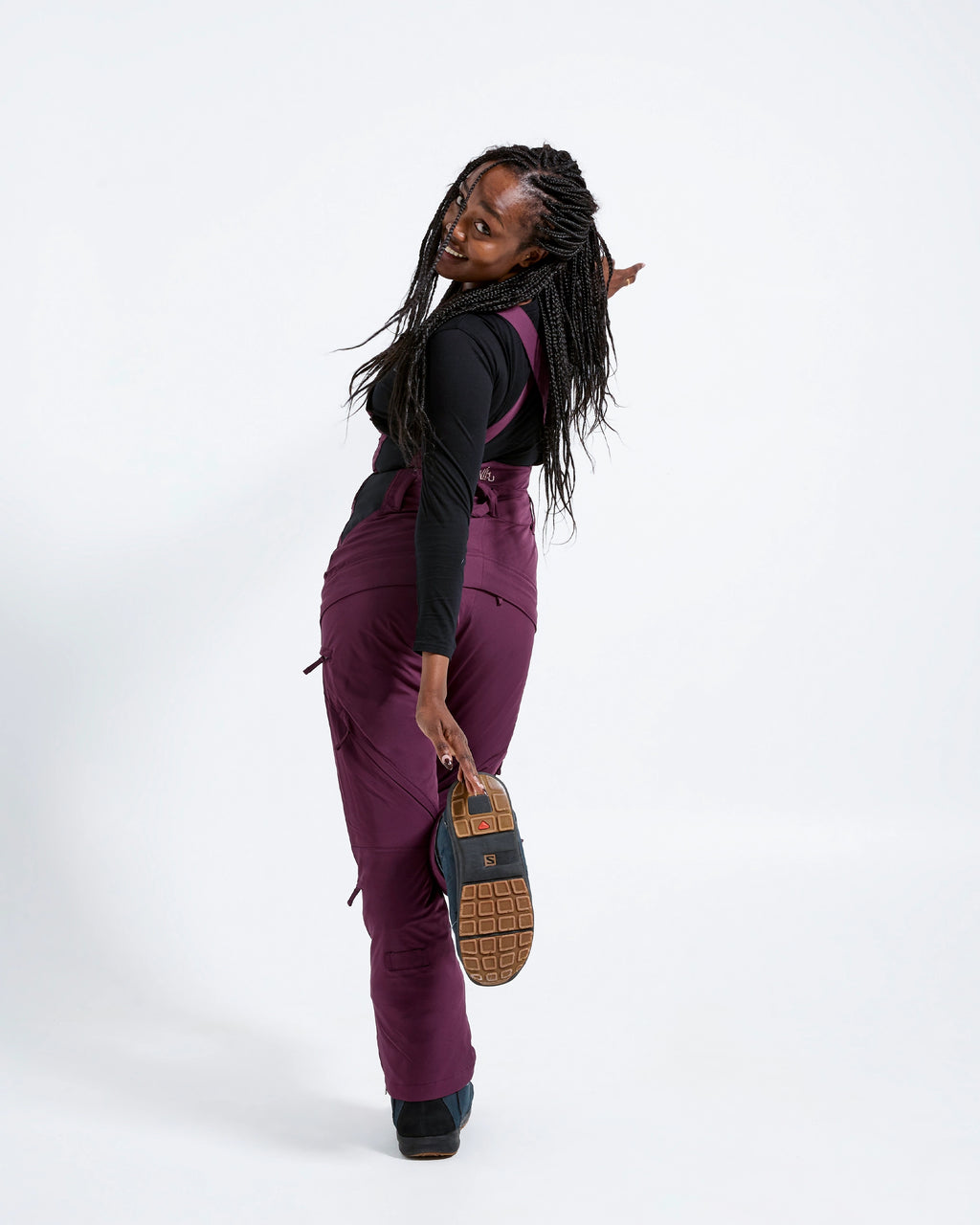 Plum - Zali Snow Bib SHORT - Nobody's Princess #colour_plum