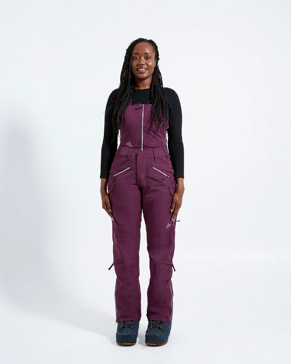 Zali Snow Bib SHORT - Plum