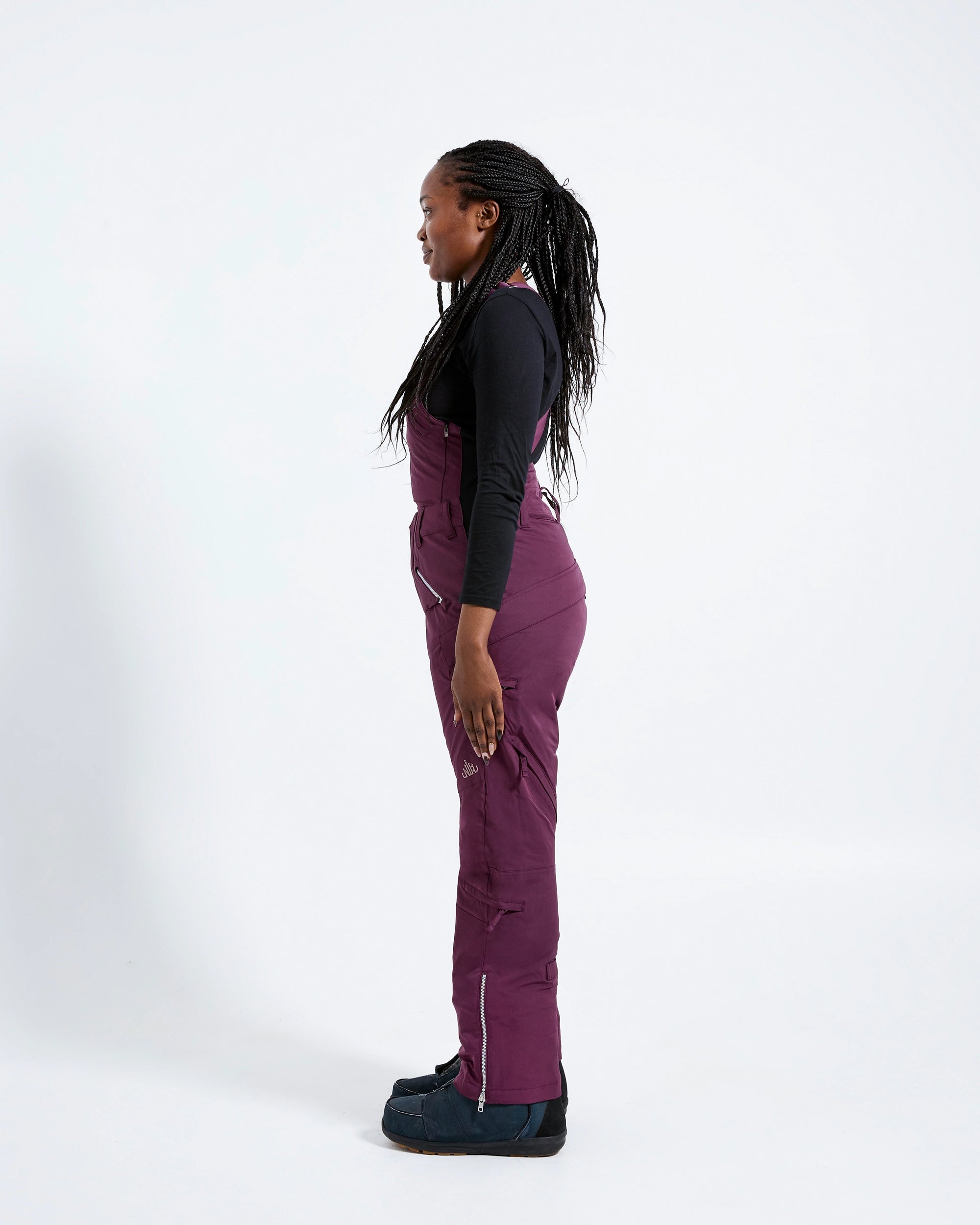 Plum - Zali Snow Bib SHORT - Nobody's Princess #colour_plum