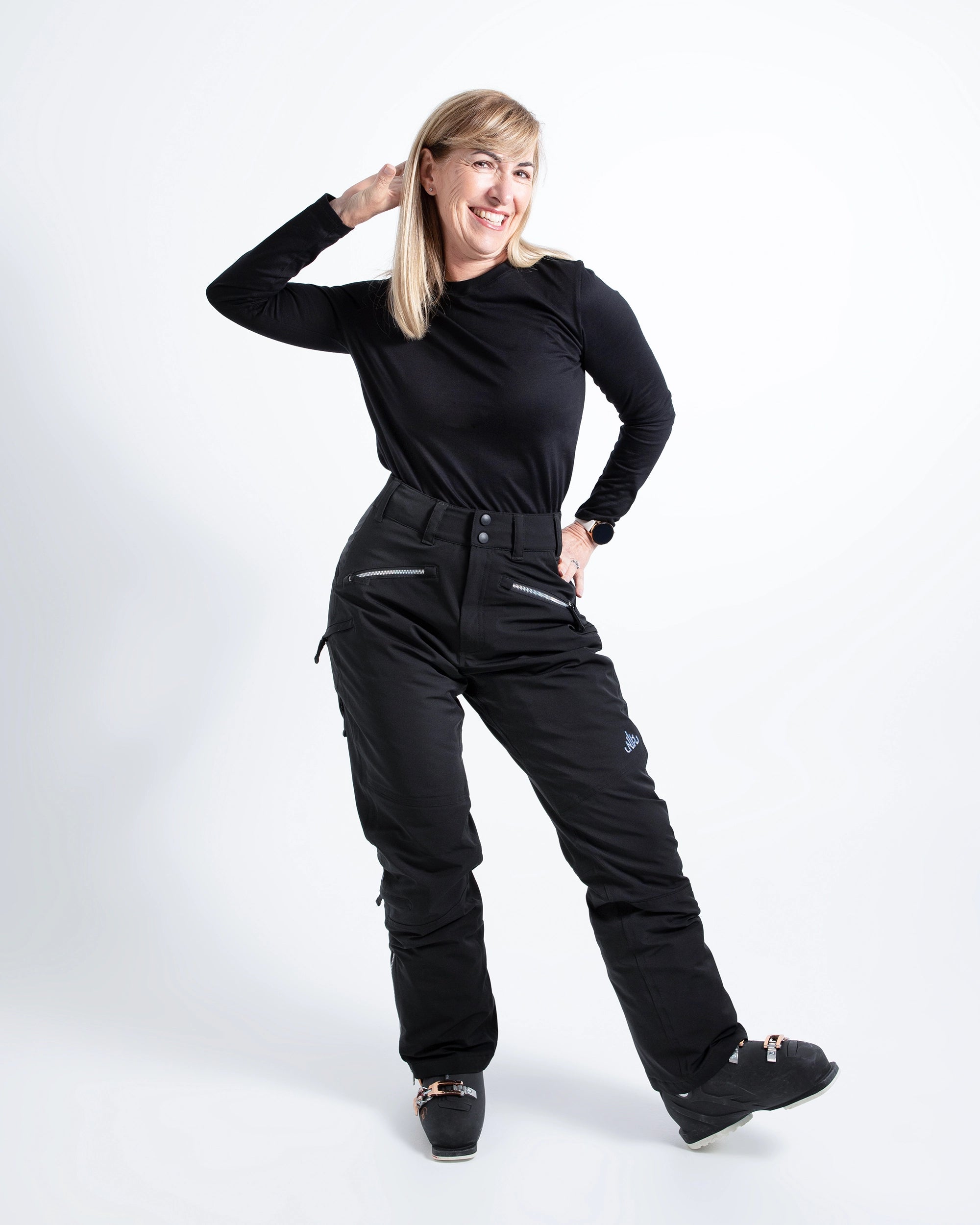 Black - Zali Snow Pant REGULAR - Nobody's Princess #colour_black