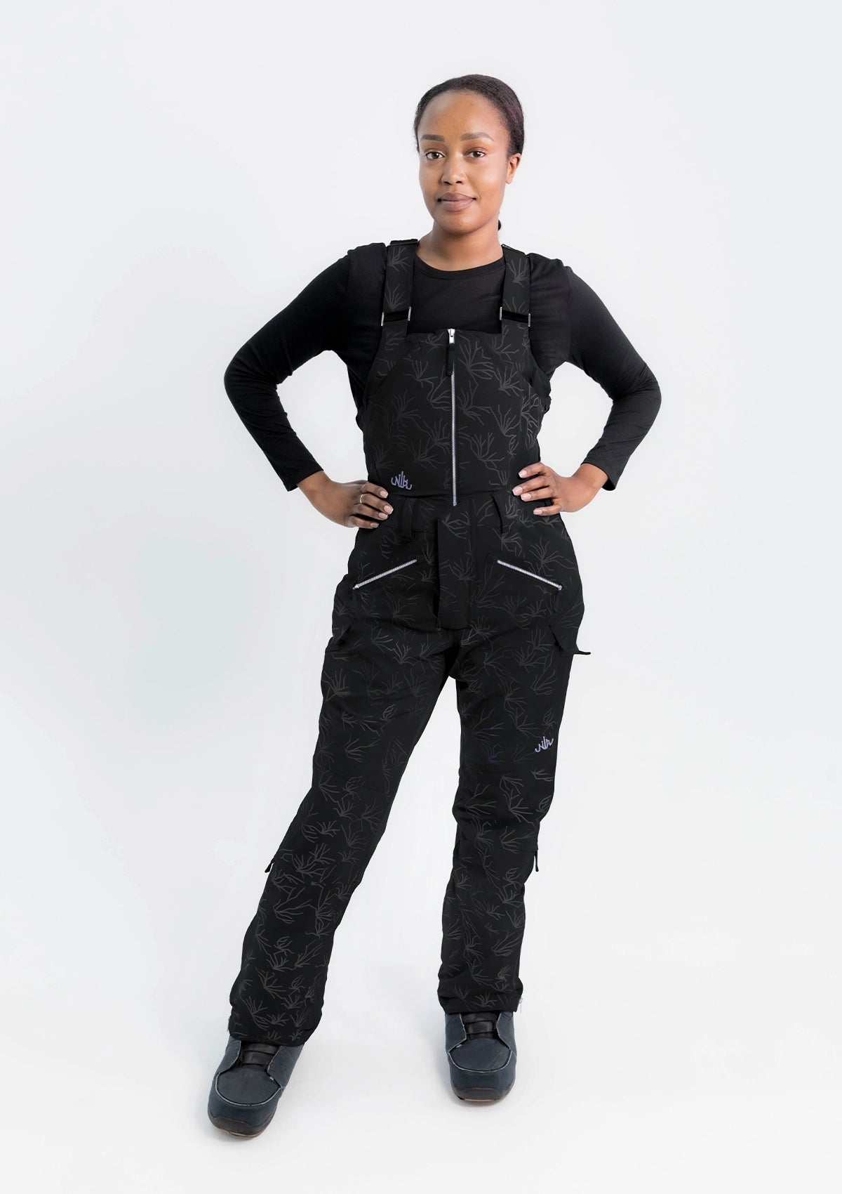 Iridescent Gum - Zali Snow Bib REGULAR - Nobody's Princess $Ajur is wearing size AU10/US6 #colour_iridescent gum