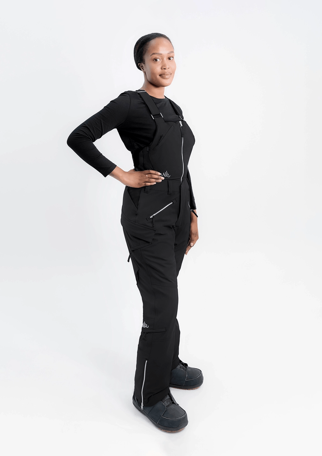 Black - Zali Snow Bib TALL - Nobody's Princess $Ajur is wearing size AU10/US6 #colour_black