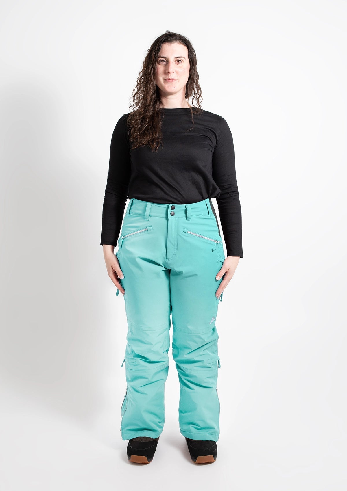 Aqua - Zali Snow Pant REGULAR - Nobody's Princess $Olivia is wearing size AU14/US10 #colour_aqua