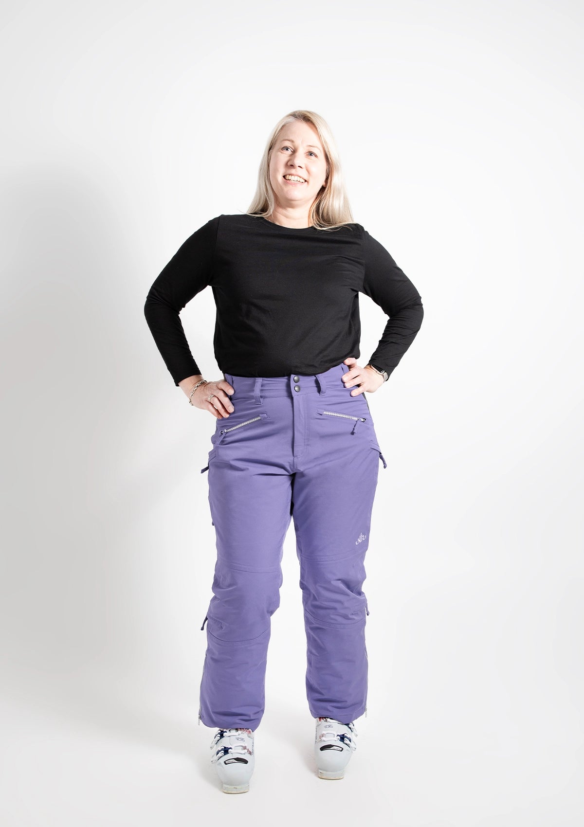 Violet - Zali Snow Pant SHORT - Nobody's Princess $Jane is wearing size AU12/US8 #colour_violet