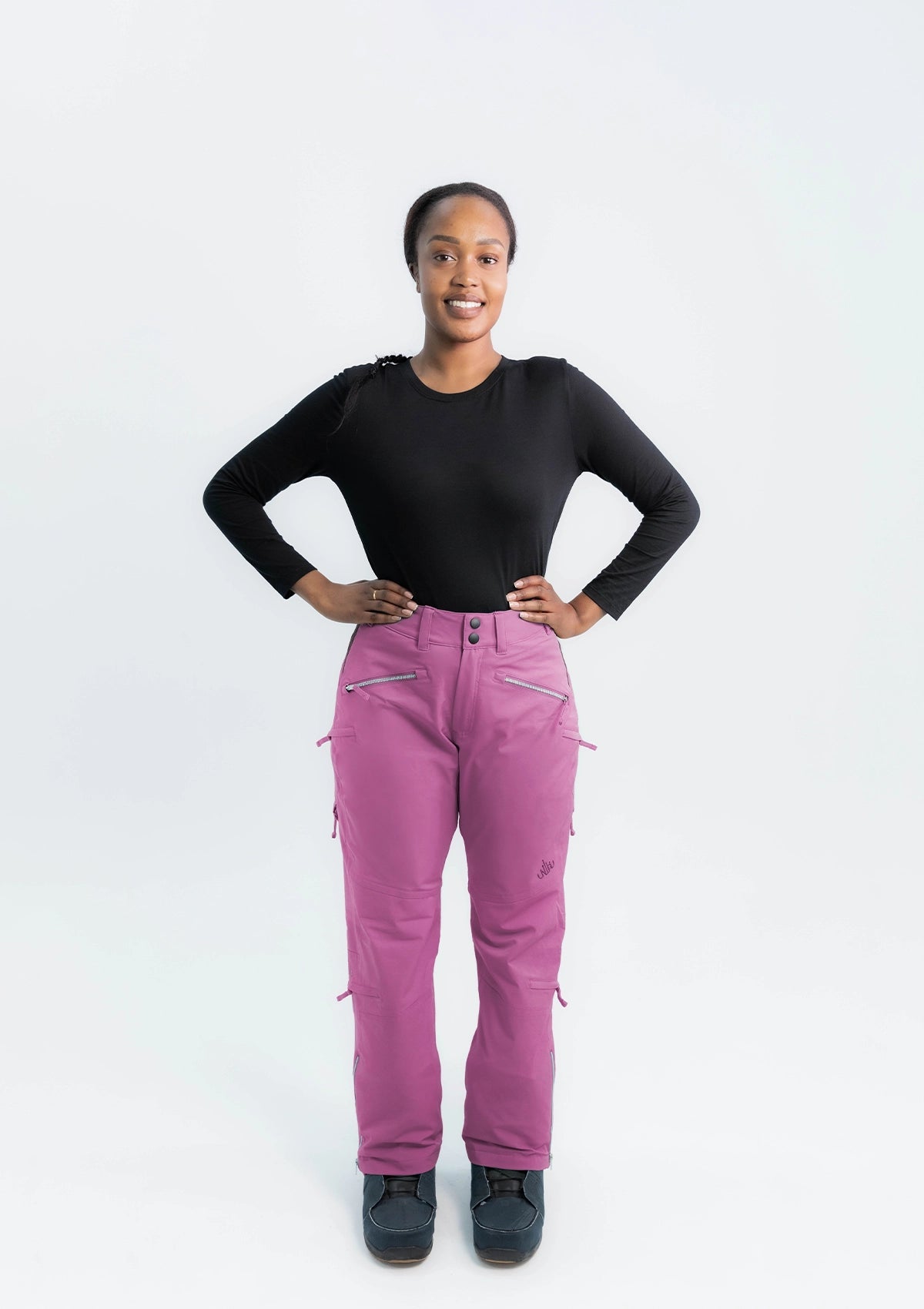 Orchid - Zali Snow Pant SHORT - Nobody's Princess $Ajur is wearing size AU10/US6 #colour_orchid
